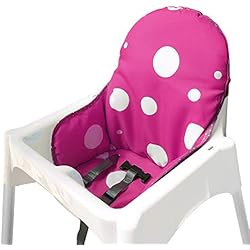 Trona Ikea Rosa ZARPMA Cuscino Seggiolone coprisedili per Ikea Antilop,Lavabile per Bambini Pieghevole Ikea Childs Sedia coprisedili Ricoperto-Non Include Di Seggiolone E Cintura Di Sicurezza (Porpora)