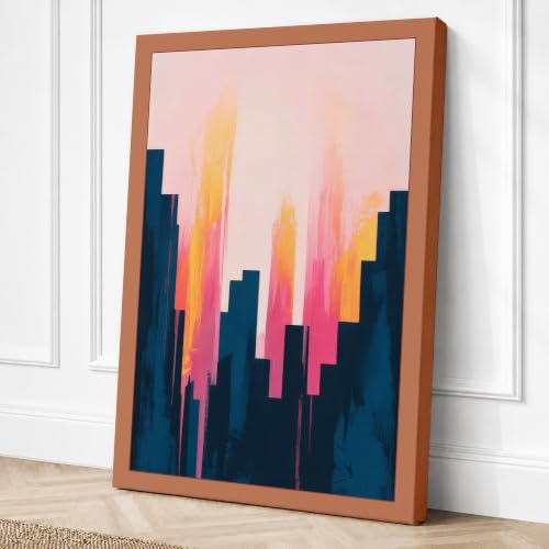 Image of Urban Skyline at Dawn Modern Canvas Wall Art Print 30x20 Inch (76 x 51 cm)
