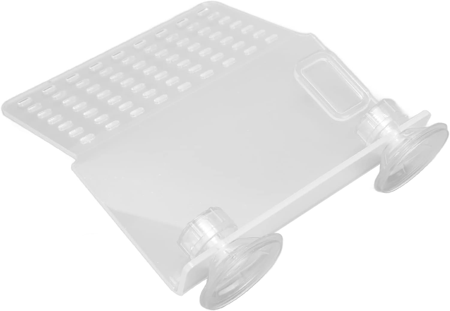 Dock Basking Platform, Durable Separate Feeding Area Reptile Basking Platform Transparent Suction Cup Fixing Acrylic Fun Tunnel for Reptile Tank (S, 50x50x20cm / 19.7x19.7x7.9in)