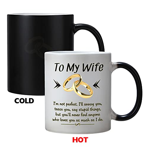 DasyFly Wife Gifts from Husband,Funny Colour Changing Wife Coffee Mug 11-OZ Ceramic Cup-Wife Birthday Gifts Ideas,Romantice Wedding Anniversay Christmas Valentines Day Gifts for Wife for Her - Image 8