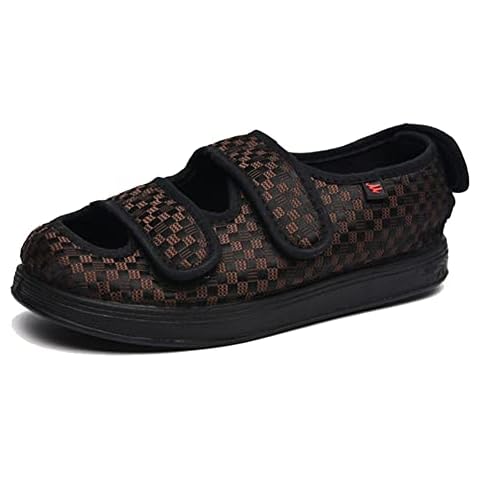 GAOXIN Womens Breathable Mesh Walking Diabetic Shoes Adjustable Slip-On Outdoor Sneakers Diabetic Slippers Cover
