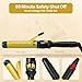 DAN Technology 1.25 Inch Hair Curling Iron 32mm Ceramic Tourmaline Curling Wand for All Hair Types Dual Voltage Hair Curler Fast Heat up Curling Tool for Salon, Hairdressing Beauty School, Gold Black
