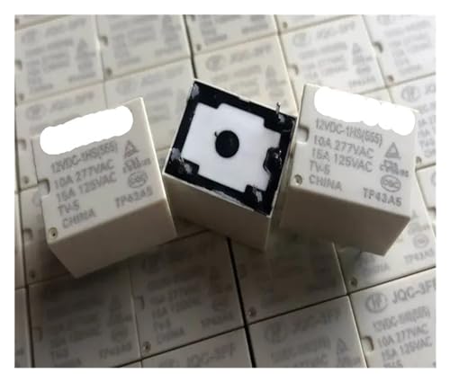 Relé JQC-3FF 12VDC-1HS555 de 4 pines en pack de 2 unidades para circuitos eléctricos