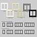 ENERLITES - SI8832-W-STICKER Screwless Decorator Wall Plates Child Safe Outlet Covers, Size 2-Gang 4.68
