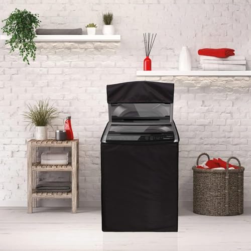 Image of Star Weaves Washing Machine Cover Top Load 6 kg, 6.5 kg, 7kg & 7.5 kg - Waterproof & Dust-Proof Fully Automatic Washing Machine Cover (Coffee), Polyester - FABIMCF
