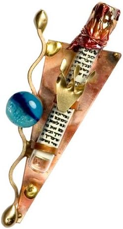 Glass Beads Mezuza Scroll Cover by Gary Rosenthal
