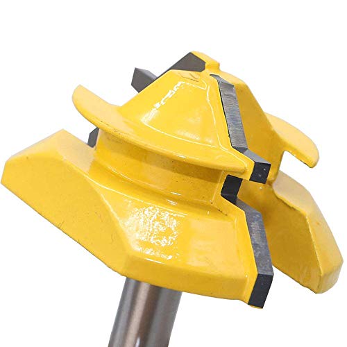 image for Yakamoz 3PCS 45 Degree Drawer Lock Miter Router Bit Set, 1/4 Inch Shan