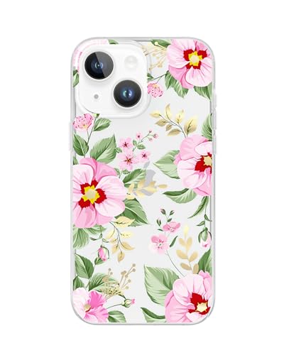 Coque iPhone 15 fleur primevère rose SCORPIFY silicone transparent - 7