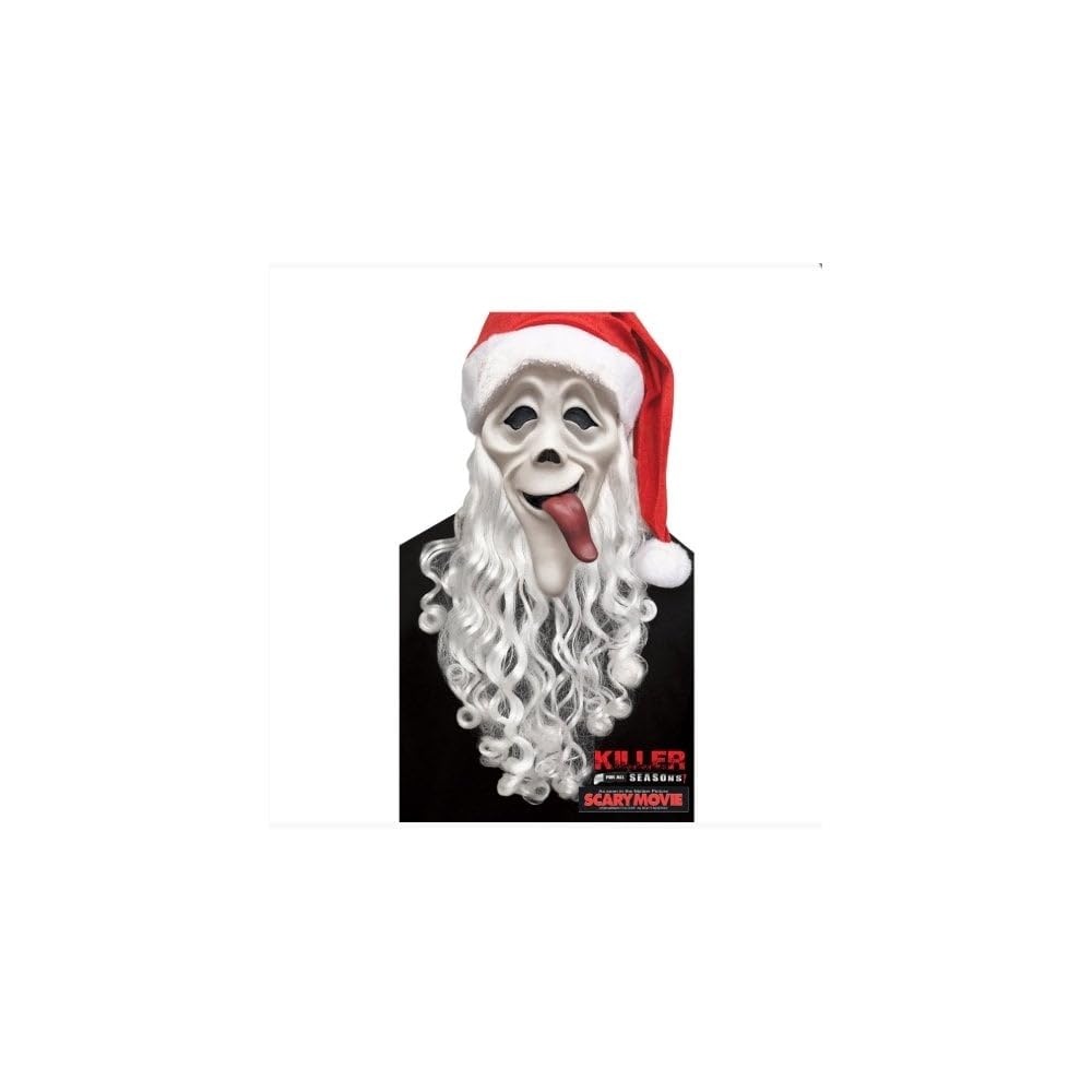 Fun World Scary Movie Adult Wasss-up! Santa Mask, One Size Fits Most, White