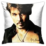 Johnny Depp Housses de coussin pour int�rieur ou ext�rieur 45 x 45 cm
