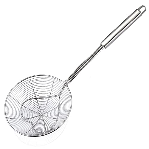 Comparison: Best Utensil For Deep Frying 3 Eisinly Strainer Skimmer Spoon for Cooking and Frying, 6.3 Inches Strainer with Handle Stainless Steel Kitchen Utensils Fryer Scoop Spoon
