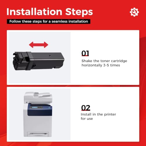 Image of 6500 6505 Toner Cartridge Set 4-Pack High Capacity 106R01597 106R01594 106R01595 106R01596 Replacement for Xerox Phaser 6500 6500N 6500DN WorkCentre 6505 6505N 6505DN Printer Black Cyan Magenta Yellow