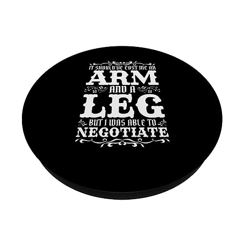 It Cost Me An Arm And A Leg Amputee PopSockets Swappable PopGrip, Black - Image 2