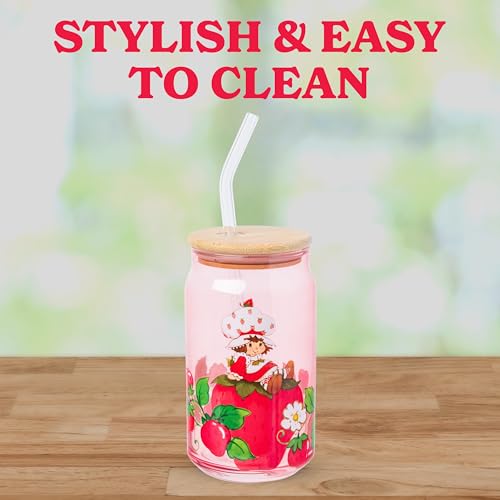 Silver Buffalo Strawberry Shortcake Vintage, Glass Tumbler, 16oz by Silver Buffalo - Image 6