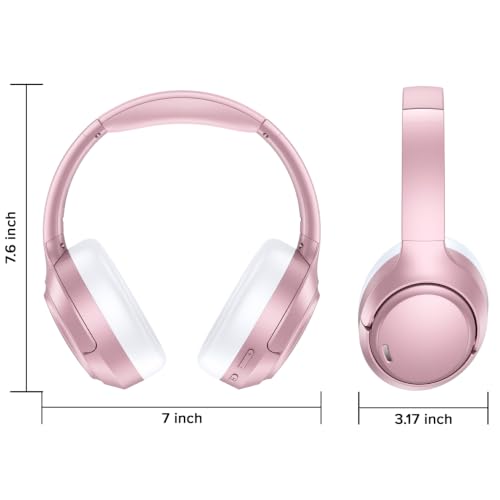 Hybrid Active Noise Cancelling Headphones 120H Long Playtime, 6 ENC Mic, Wireless Over-Ear Bluetooth 6.0 Headphones, Hi-Res Audio, Memory Foam Earcup, Transparency Mode ANC Headphone for Travel Office - image 8