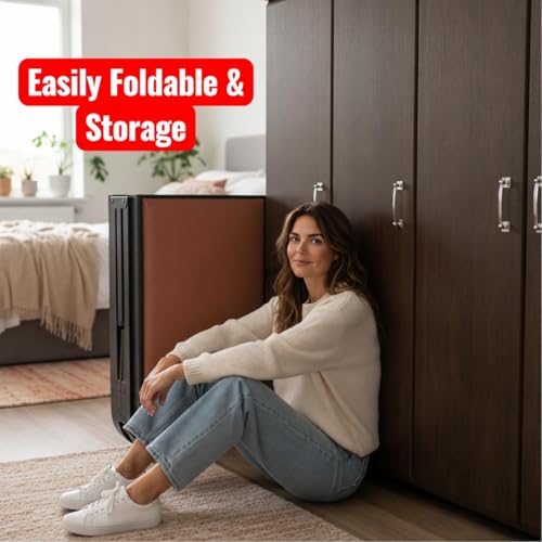 Image of Nattnak Folding Bed with Mattress Heavy Duty Foldable Cot Bed for Adults, Portable Metal Single Bed with Strong Frame for Guest Room Home Use (2.5ft x 6ft)