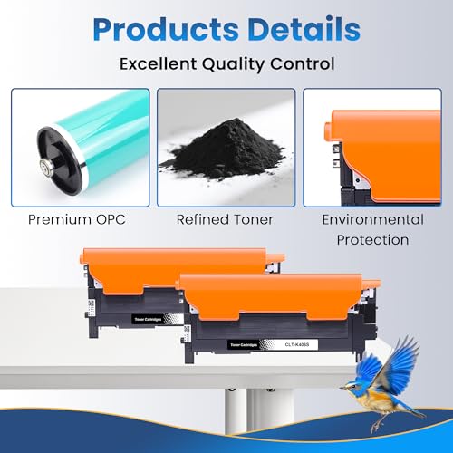 Jhaan CLT-P406C CLT-K406S toner kompatybilny z Samsung CLX 3305 toner czarny Samsung CLP 365 Toner Samsung Xpress C460W C460FW C460 C460 C410W CLX 3300 CLX 3305W CLP 360 (2 czarne)