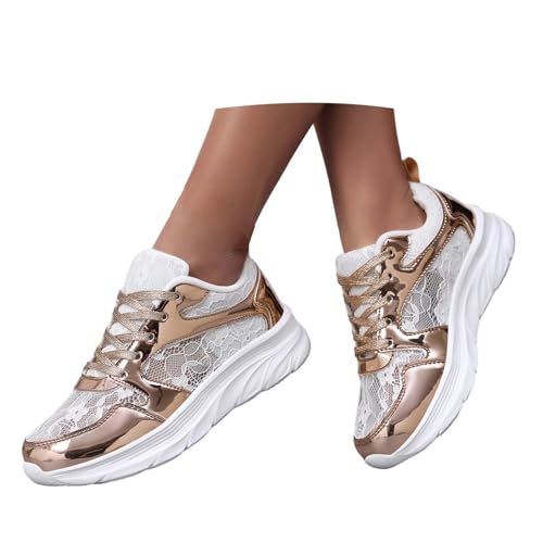 Chaussures de tennis en dentelle blanche de mariage pour robe de mariée