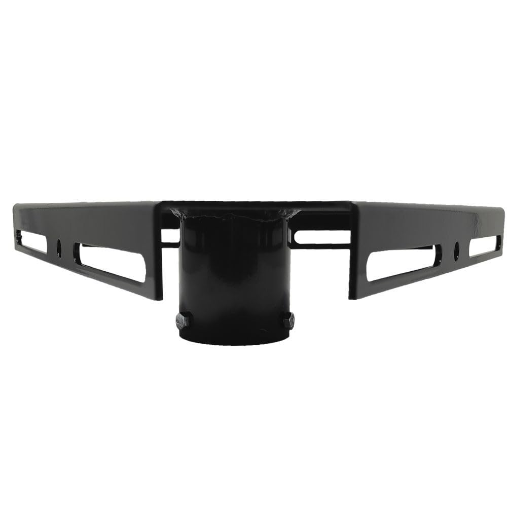 Soporte de Columna para 1, 2 o 3 Focos LED Exterior, Sujeción para Reflectores o Proyectores LED en Farola, fabricado en acero, ideal para iluminar grandes áreas (27CM)