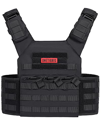 Image of ONETIGRIS DOOM Airsoft Tactical Vest, Adjustable MOLLE Combat Vest for Men