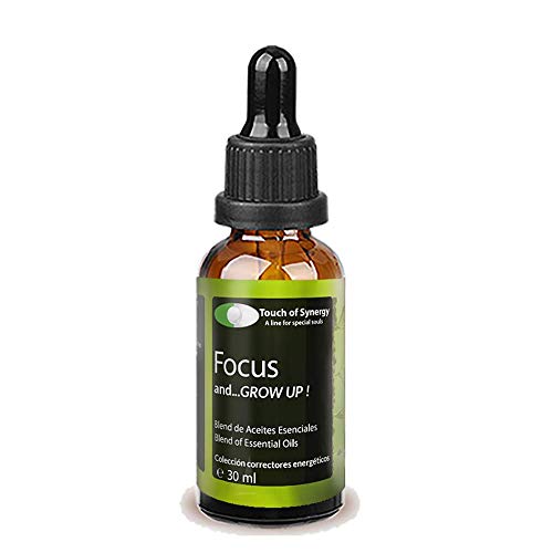 TOUCH OF SYNERGY Focus Aceite Esencial 100% Puro – Mezcla con Elemí, Vetiver y Naranjo Amargo – Concentración, Energía, Aromaterapia Natural – Ideal para Difusor – 30mL