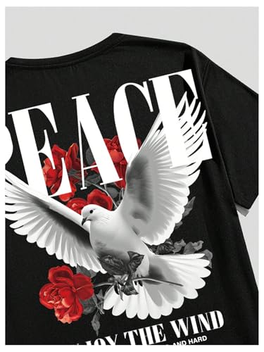 GORGLITTER Men's Outfits 2 Piece Graphic Short Sleeve Tees and Shorts Sport Gym Set3