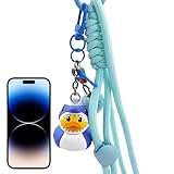 Correa antirrobo para teléfono, ABS, 25 x 3,5 cm, diseño de pato de dibujos animados, accesorio de seguridad para el trabajo, escuela, viajes, compras, bolsos, mochilas, Estilo B., Refer to