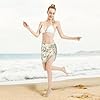 Vintage Ski Slope Cabins in Soft Pastels Women's Beach Sarong Chiffon Wrap Short Skirt Swimsuit Cover Ups #4