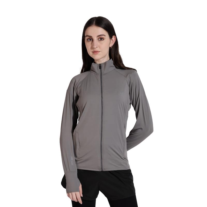 Womens Sunscreen Jacket ICE | UPF 50+ sun protection | Cool Rush Technology for instant cooling | Sweat-wicking, anti-microbial fabric | Blocks UVA/UVB rays | Lightweight, all-day freshness.