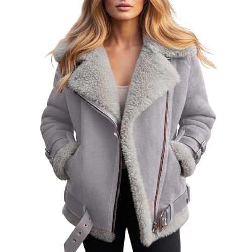 Générique Giacca da moto da donna in camoscio Giacca in