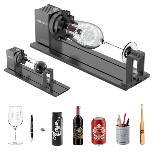 Creality Rouleau rotatif laser, mandrin rotatif à axe Y pour graveur Falcon, kit rotatif Pro avec...