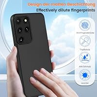 HuwaiH Handyhülle für Samsung Galaxy S20 Plus Hülle, Anti-Schock, Upgraded Kameraschutz, Antikratzer, Anti-Rutsch Schutzhülle, Unterstützt kabelloses Laden, Anti-Fingerabdruck Case(Schwarz) – Ansicht 4