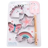 5-PIECE COOKIE CUTTER SET: Includes a set of 4 cookie cutters and 1 spatula BAKE WITH CHILDREN: Sugar, spice and everything nice! Help kids discover the fun of cooking and baking with these colorful, character cookie cutter and spatula sets. MULTI-PU...