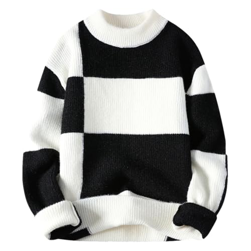 Men Thicken Warm O-Neck Sweaters Men's Casual Loose Large Size Knit Pullovers Sweater