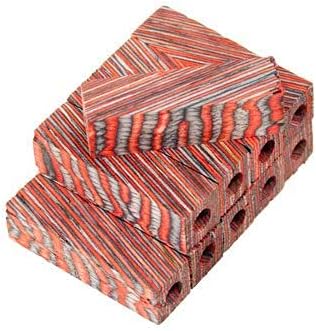 Penn State Industries PKEZLAM61 ColorGrain Mini Pen Blanks (Night Fire) | 10pcs, Pre-drilled 7mm hole, 9/16" x 9/16" x 2-1/32" each