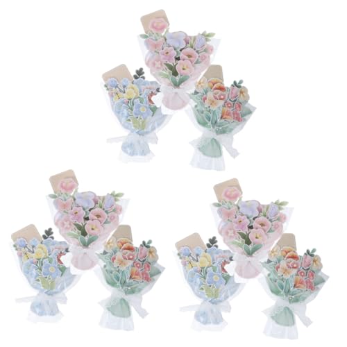 Cartes de vœux pour enseignants VILLCASE : lot de 9 cartes bouquet de bénédiction