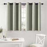 MIULEE Sage Green Blackout Curtains for Bedroom Living Room 36 Inches Long 2 Panels, Thermal Insulated Room Darkening Drapes Grommet Noise Reducing Light Blocking Window Treatments 40x36 Inch