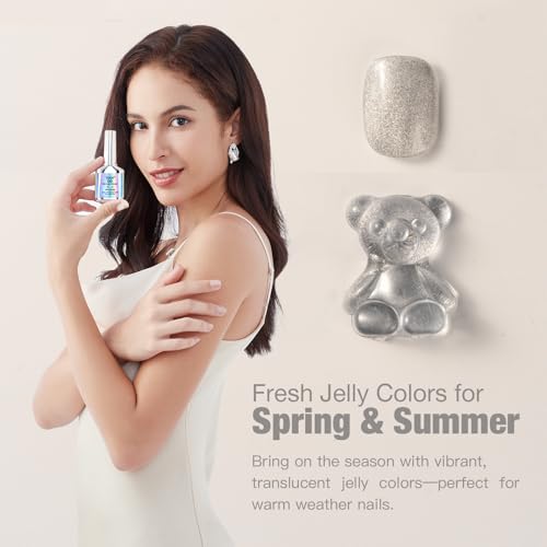 Jelly Gel Nail Polish, 15ml Semi-Transparent Gel, Glossy Finish - image 2