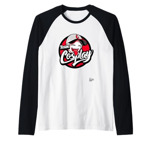 Team Cosplay Diseño Divertido de Baseball Anime Camiseta Manga Raglan