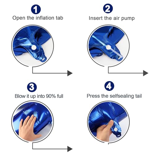 Image of Night Blue 3 Balloon, Number Balloons 40 Inch, 3rd Birthday Decorations Women Party Supplies for Party Decorations, Number 3 Balloon