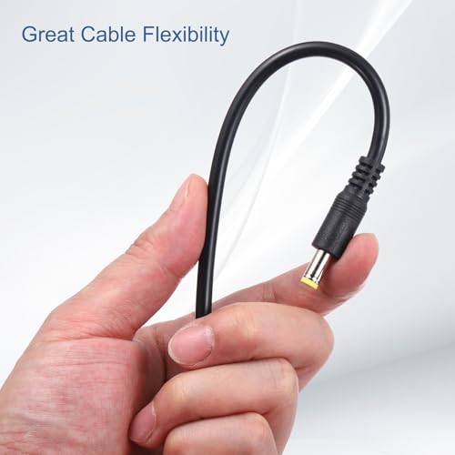 Cable de alimentación CC macho de 5,5 mm x 2,5 mm para arreglar cables dañados de PC 4