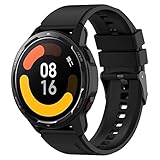 FTRONGRT 22mm Bracelet pour montre TicWatch S2, Silicone Bracelet, Sangle de Remplacement pour TicWatch S2.Boucle Noire noire FTRONGRT 22mm Bracelet pour montre TicWatch S2, Silicone Bracelet, Sangle de Remplacement pour TicWatch S2.Boucle Noire noire