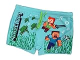 fashion uk costume minecraft ufficiale modello tartarughe poliestere boxer mare pantaloncino da mare azzurro taglie da bambino (9 anni - 134 cm)