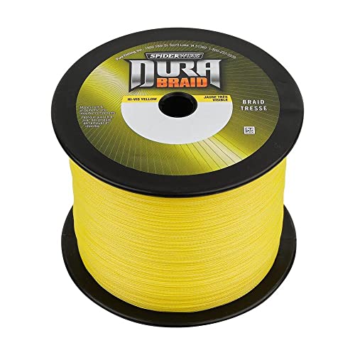 SpiderWire Braid 10lb DuraBraid, 3000yd | 2743m Fishing Line, Hi-Vis Yellow, 1 ct.