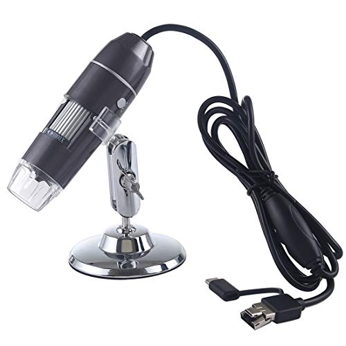 Microscope numérique USB 1000X avec loupe HD 0.3MP et 8 LED réglables