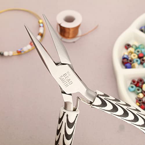 Zebra Chain Nose Pliers, Silver, White, Black, chain nose - 5" - Image 2