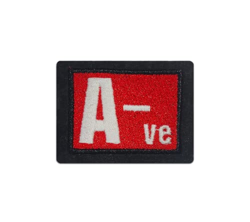 Image of Patched Up Blood Group Sew ON Embroidered Patches (A Negative)