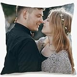 fotos de fundas para sillas de comedor Regalos personalizados creativos: fundas de almohada personalizadas con fotos y texto impresas en un solo lado, perfectas para decoración del hogar, Navidad, aniversario, día de San Valentín o como un regalo especial para tus seres queridos, amigos o mascotas.