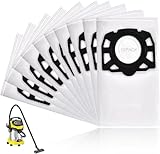 ANBOO 10 Stück Staubsaugerbeutel aus Vlies, Kompatibel mit WD4 WD5 WD6 WD5P WD6P MV4 MV5 MV6, Nass-/Trockensauger Filtertüten (10er Pack)