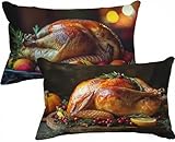 Funda Almohada 60x40 Cocina Funda Cojin Comida gourmet Patrón Diseño Lino Cojines Sofa Juego de 2, HD Doble Cara Impresión con Cremallera Invisible para Sofá Decoracion Hogar, Regalo Mujer, Model177
